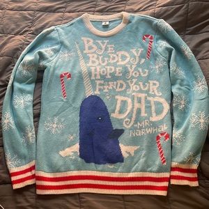 Buddy the Elf narwhal Christmas sweater